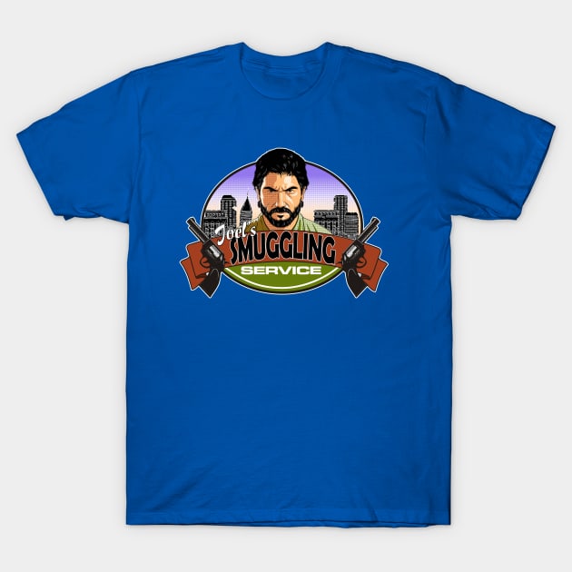 Joel's smuggling service T-Shirt by CoinboxTees